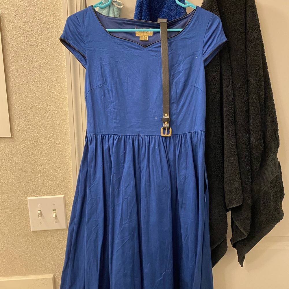 Lindy Bop Blue Vintage Dress - Picture 2 of 3